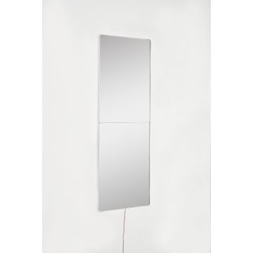 LED Stensko ogledalo z osvetlitvijo RECTANGULAR 80x20 cm bela