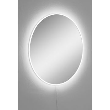 LED Stensko ogledalo z osvetlitvijo ROUND pr. 40 cm bela