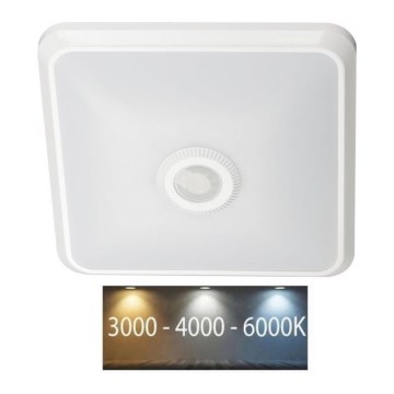 LED Stropna svetilka s senzorjem SAMSUNG CHIP LED/12W/230V 3000/4000/6000K bela