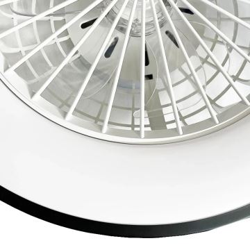 LED Zatemnitvena stropna svetilka z ventilatorjem OPAL LED/48W/230V 3000-6500K + Daljinski upravljalnik