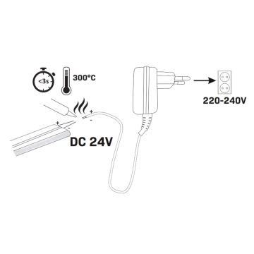 LED Trak NEON 5m LED/40W/24V roza IP65