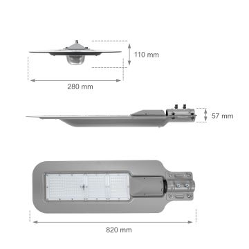 LED Ulična svetilka KLARK LED/200W/230V IP65 siva