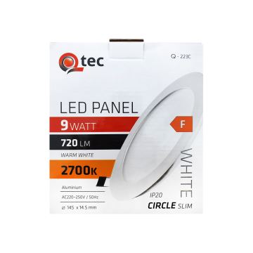 LED Vgradna svetilka QTEC LED/9W/230V 2700K pr. 14,5 cm