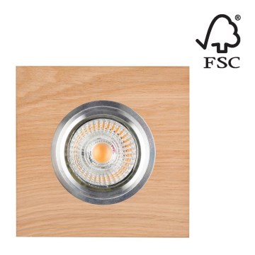 LED Vgradna svetilka VITAR 1xGU10/5W/230V CRI 90 hrast – FSC certifikat