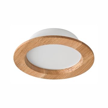 LED Vgradna svetilka WOODY SPOT LED/12,5W/230V 3000K hrast ø 16 cm