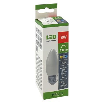 LED Žarnica C35 E27/8W/230V 4200K