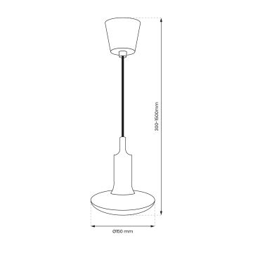 LED Žarnica E27/15W/230V 6000K + power kabel