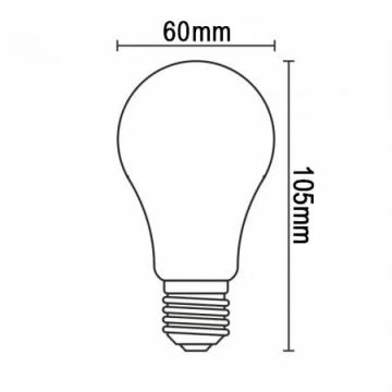 LED Žarnica FILAMENT A60 E27/12W/230V 3000K