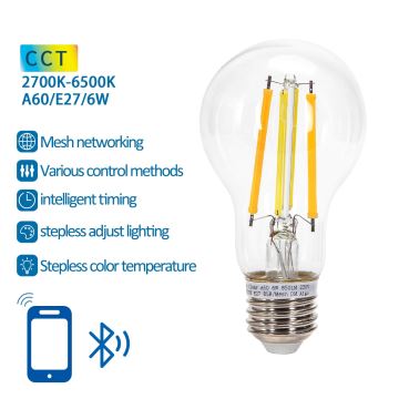 LED Žarnica FILAMENT A60 E27/6W/230V 2700-6500K - Aigostar