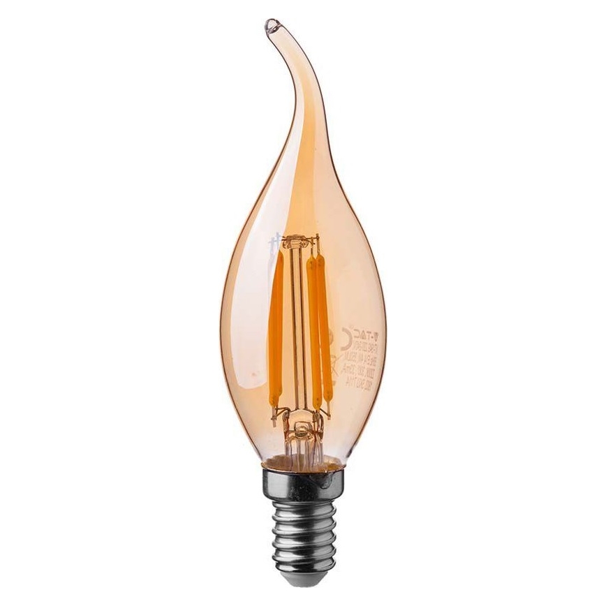 LED Žarnica FILAMENT AMBER E14/4W/230V 2200K