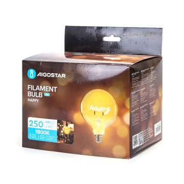 LED Žarnica FILAMENT E27/4W/230V 1800K happy - Aigostar