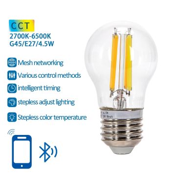 LED Žarnica FILAMENT G45 E27/4,5W/230V 2700-6500K - Aigostar