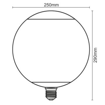 LED Žarnica FILAMENT SMOKE G250 E27/4W/230V 1800K