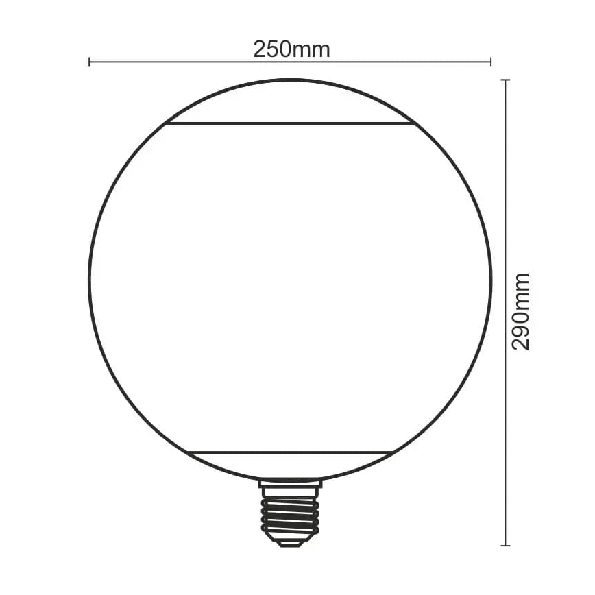 LED Žarnica FILAMENT SMOKE G250 E27/4W/230V 1800K