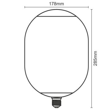 LED Žarnica FILAMENT SMOKE T178 E27/4W/230V 1800K