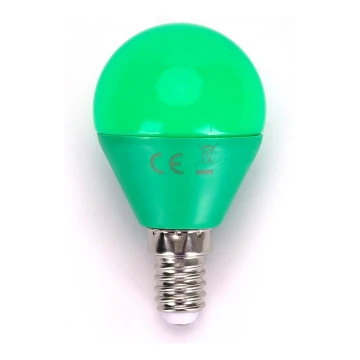 LED Žarnica G45 E14/4W/230V zelena - Aigostar