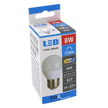 LED Žarnica G45 E27/8W/230V 6500K