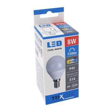 LED Žarnica P45 E14/8W/230V 6500K