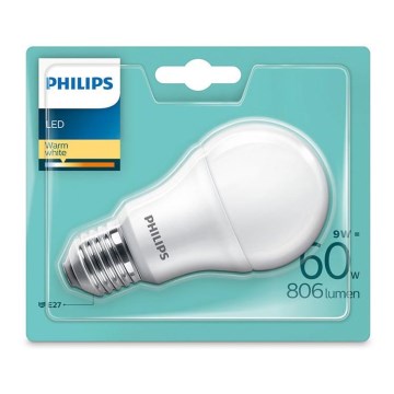 LED Žarnica Philips A60 E27/9W/230V 4000K