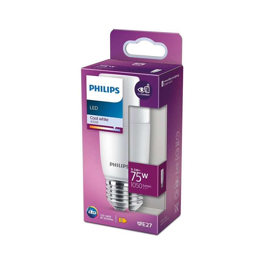 LED Žarnica Philips E27/9,5W/230V 4000K