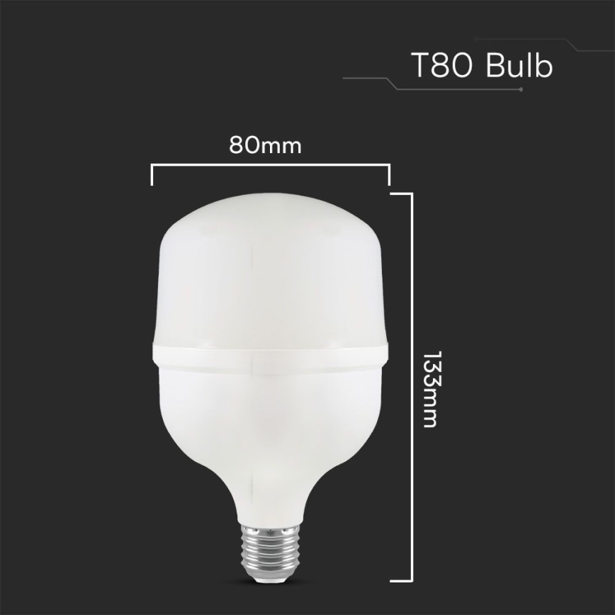 LED Žarnica T80 E27/20W/230V 6500K