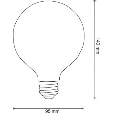 LED Žarnica VINTAGE AMBER E27/4W/230V G95 2700K