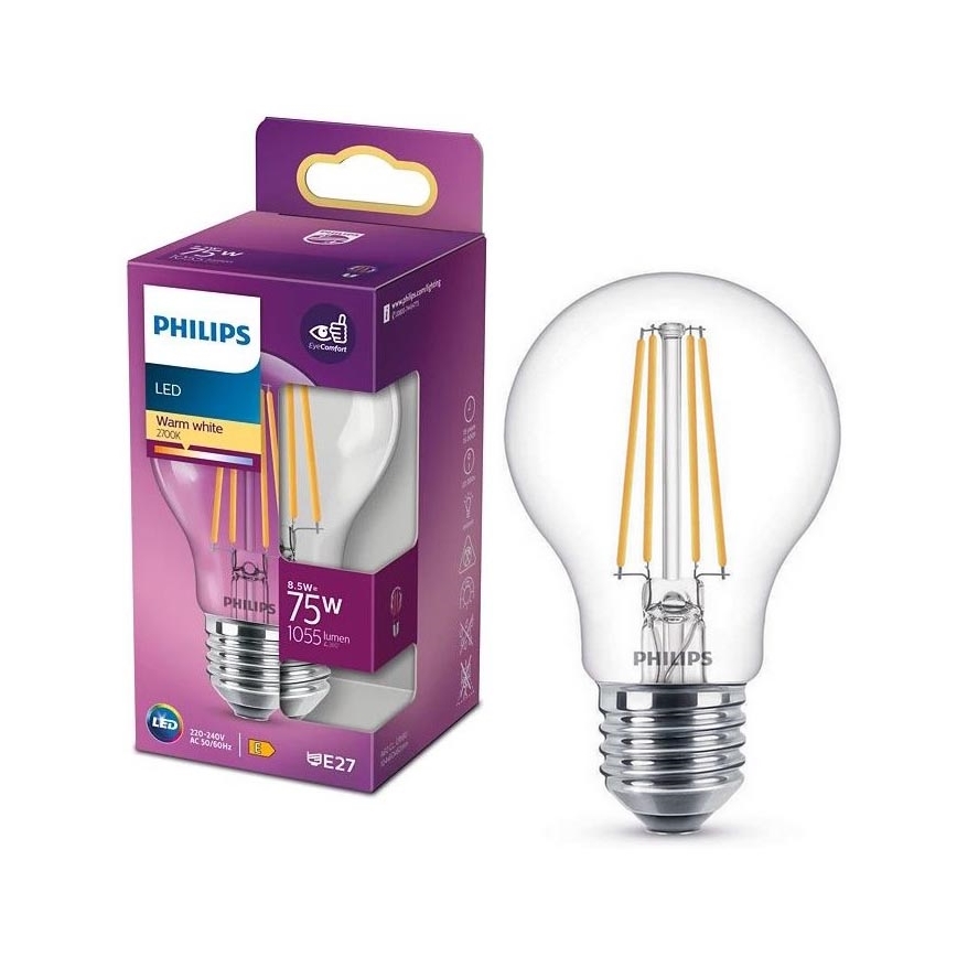 LED Žarnica VINTAGE Philips A60 E27/8,5W/230V 2700K