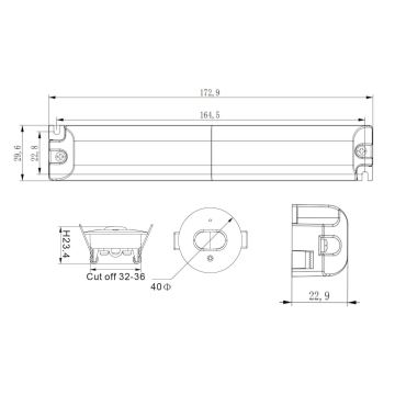 LED Zasilna vgradna svetilka GATRION LED/1W/230V 6000K