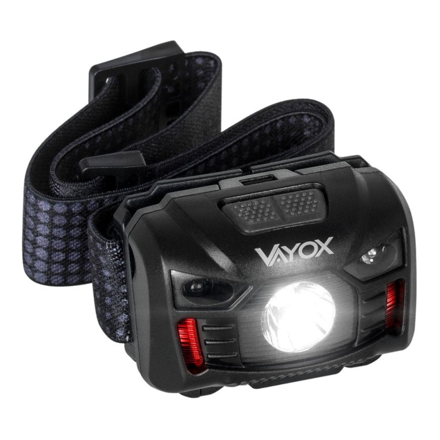 LED Zatemnitven rechargeable headlamp s senzorjem in rdeč svetel LED/3W/5V IP66 100 lm 20 h 1200 mAh