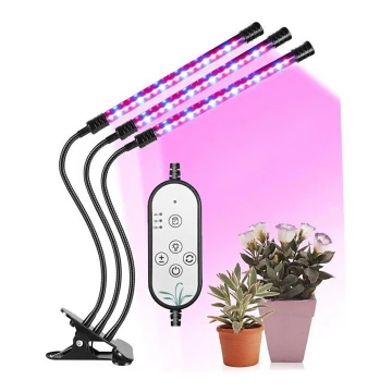LED Zatemnitvena namizna svetilka s sponko za gojenje rastlin LED/12W/5V