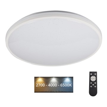 LED Zatemnitvena stropna svetilka ARVOS LED/37W/230V bela + Daljinski upravljalnik
