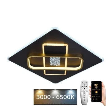 LED Zatemnitvena stropna svetilka LED/90W/230V 3000-6500K črna + Daljinski upravljalnik
