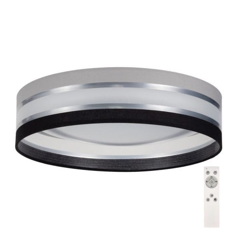 LED Zatemnitvena stropna svetilka SMART CORAL LED/24W/230V črna/siva + Daljinski upravljalnik
