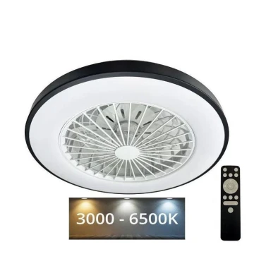 LED Zatemnitvena stropna svetilka z ventilatorjem OPAL LED/48W/230V 3000-6500K + Daljinski upravljalnik