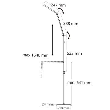 LED Zatemnitvena talna svetilka na dotik FERRARA LED/13W/230V 3000/4000/6000K bela