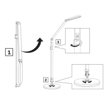 LED Zatemnitvena talna svetilka na dotik FERRARA LED/13W/230V 3000/4000/6000K bela