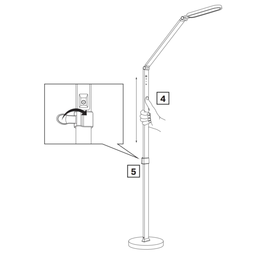 LED Zatemnitvena talna svetilka na dotik FERRARA LED/13W/230V 3000/4000/6000K bela