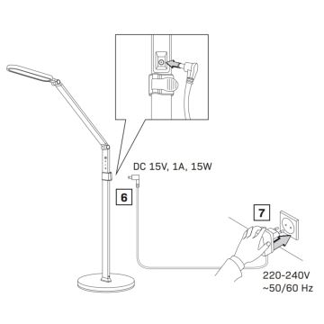 LED Zatemnitvena talna svetilka na dotik FERRARA LED/13W/230V 3000/4000/6000K bela