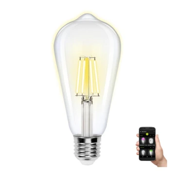 LED Zatemnitvena žarnica FILAMENT ST64 E27/6W/230V 2700-6500K Wi-Fi - Aigostar