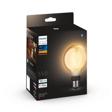 LED Zatemnitvena žarnica Philips Hue WHITE FILAMENT G93 E27/7,2W/230V 2100K