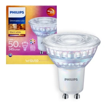 LED Zatemnitvena žarnica Philips Warm Glow GU10/3,8W/230V 2200-2700K CRI 90