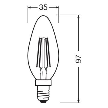 LED Zatemnitvena žarnica VINTAGE B35 E14/4W/230V 2700K - Osram