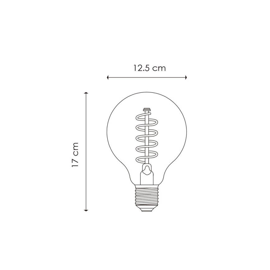 LED Zatemnitvena žarnica VINTAGE EDISON G125 E27/4W/230V 2700K