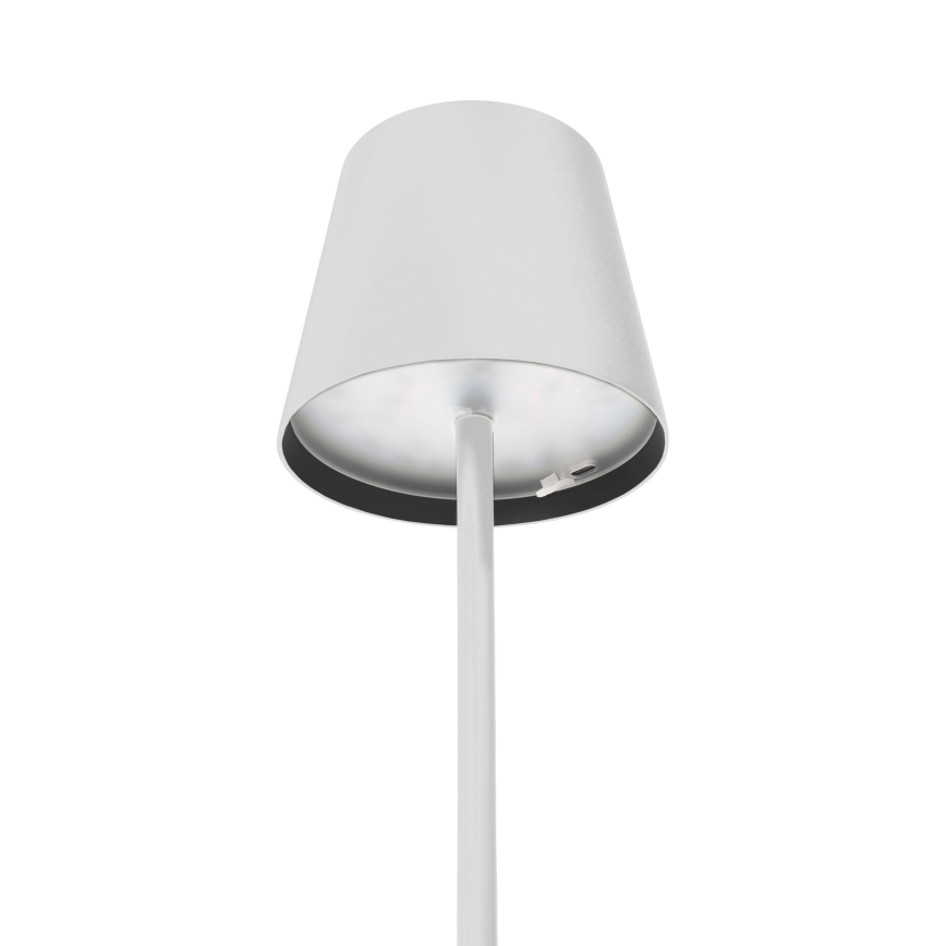 LED Zatemnitvena zunanja polnilna namizna svetilka LED/4W/4000 mAh 3000/4000/5500K IP44 bela