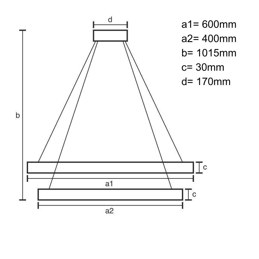 LED Zatemnitveni lestenec na vrvici LED/100W/230V 3000-6500K + Daljinski upravljalnik