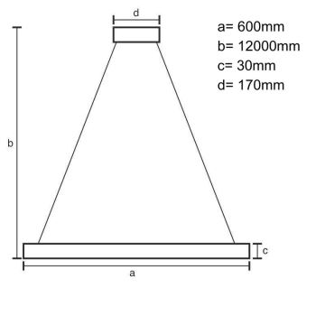 LED Zatemnitveni lestenec na vrvici LED/75W/230V 3000-6500K + Daljinski upravljalnik