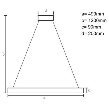 LED Zatemnitveni lestenec na vrvici LED/80W/230V 3000-6500K črna + Daljinski upravljalnik