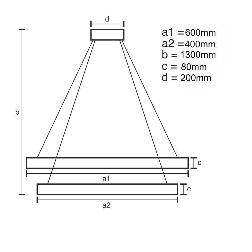 LED Zatemnitveni lestenec na vrvici LED/80W/230V 3000-6500K + Daljinski upravljalnik