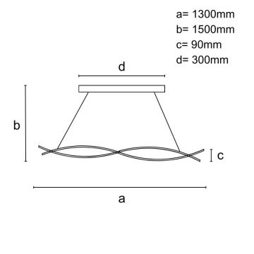 LED Zatemnitveni lestenec na vrvici LED/80W/230V 3000-6500K + Daljinski upravljalnik