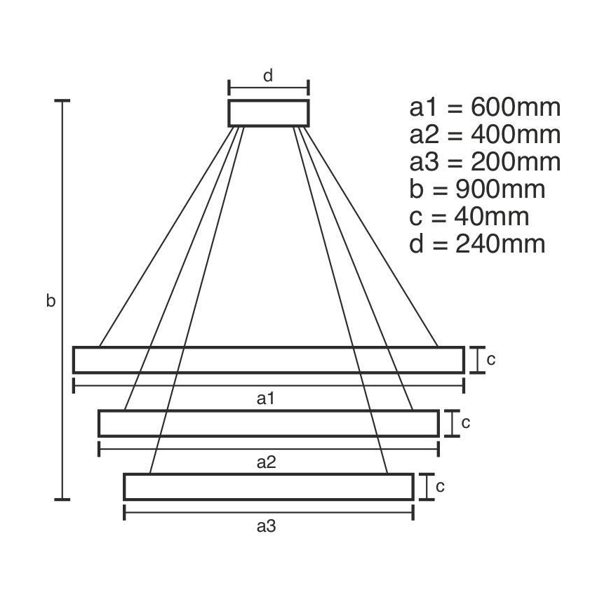 LED Zatemnitveni lestenec na vrvici LED/85W/230V 3000-6500K + Daljinski upravljalnik